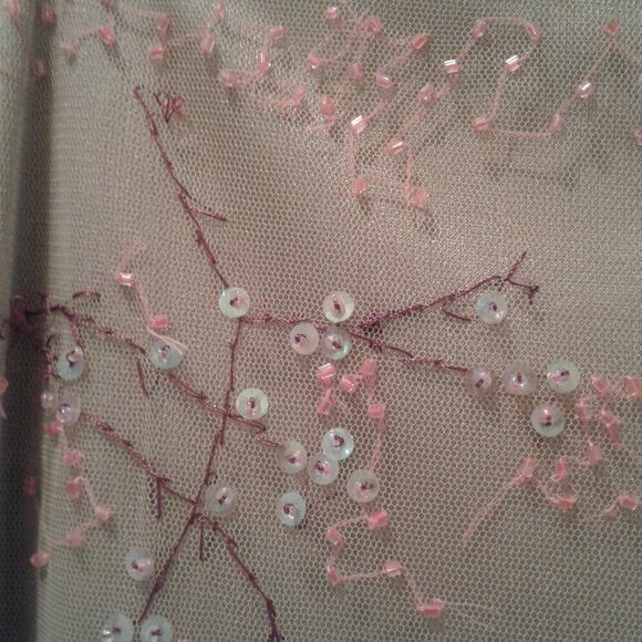 Vintage Y2K BCBG Collection Beige Evening Gown with Beading & Embroidery - Picture 6 of 8